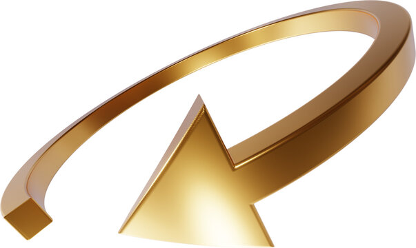 Soft Gold Circular Arrow Icon for Catalog Cover