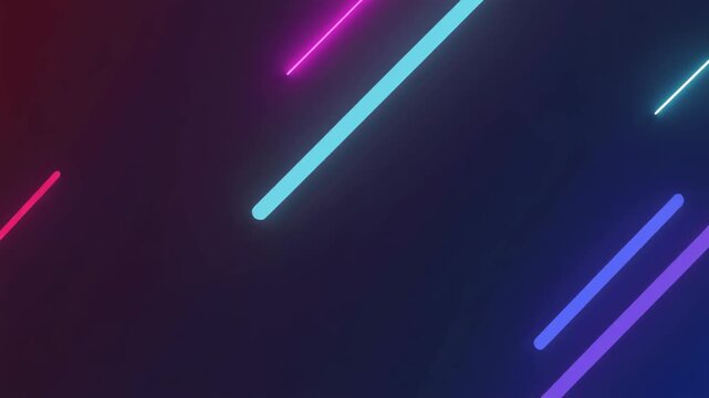 Abstract glowing neon diagonal lines background 4K Generative AI
