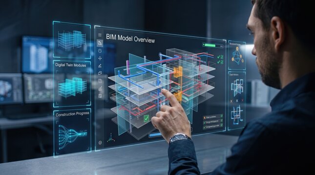 Building Information Modeling - BIM Model Overview Virtual Interface
