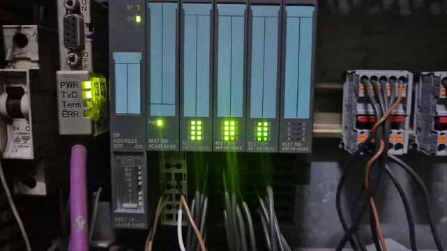Programmable Logic Controllers (PLCs) for modern machinery in industrial plants provide automated control, ensuring high precision in production.