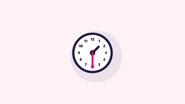 Analog clock hands spinning rapidly to show time passing quickly