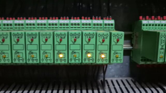 Programmable Logic Controllers (PLCs) for modern machinery in industrial plants provide automated control, ensuring high precision in production.