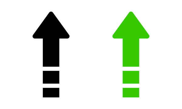Upward Dashed Arrow Icon Set Symbolizing Level Up Growth and Upgrade PNG Isolated on Transparent Background
