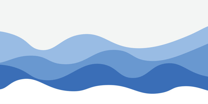 Blue ocean wave background wallpaper vector image. Illustration of graphic wave design for backdrop or presentation