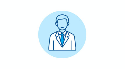 Fototapeta premium Businessman icon representing professional leadership and corporate identity.