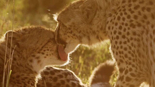 cheetah on the grass