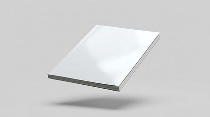 Blank white softcover book mockup floating in the air for your professional branding and cover design. magazine mockup psd