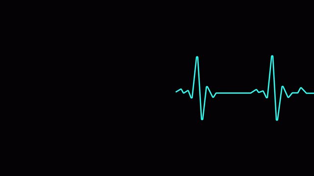  ECG heartbeat pulse line animation ,heartbeat ekg monitor line animation medical pulse rhythm loop 