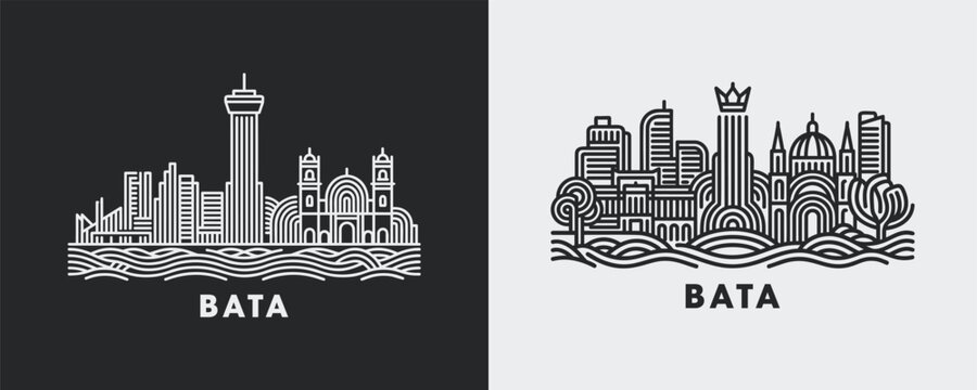 Bata Cityscape Equatorial Guinea Coastline Graphic
