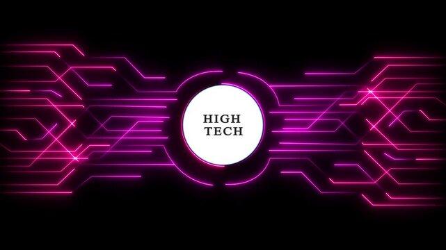 Futuristic high tech digital background with glowing neon lines. Abstract cyber technology grid for innovation and connectivity concepts.