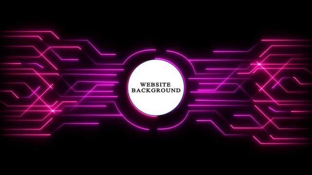 Futuristic Magenta Neon Circuit Board Animation for High-Tech Website Background Glowing Purple Digital Landing Page Background with Animated Neon Circuitry