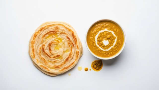 Flaky Roti Canai with Savory Dhal Curry