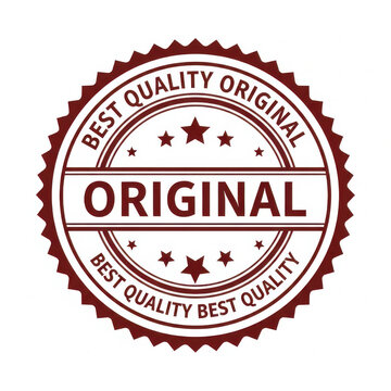 Best quality original circular stamp with stars and red decorative border