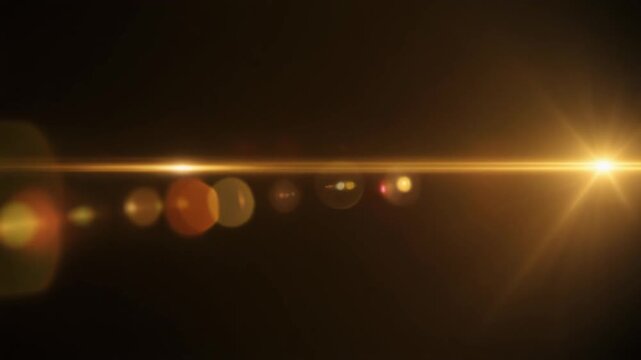 Warm golden sunset cinematic light leak overlay with honey gold, amber and peach gradients, realistic lens flare, optical bloom and seamless looping motion for premium video editing on dark background