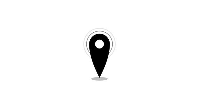 Location Pulse Animation Ground Shadow Map Marker Navigation Design Element 4K