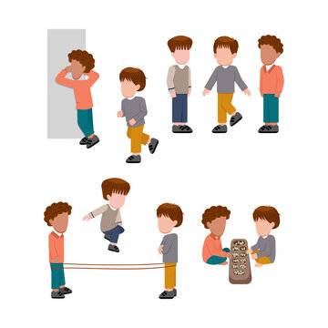 Childrens Playing Indonesian Traditional Game