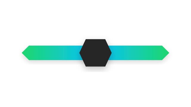 Hexagon Double Arrow Minimalist Graphic with Simple Lines and Geometric Shape, Symbol of Direction, Movement, Transfer, Navigation and Forward or Backward Action, Flat Design Element