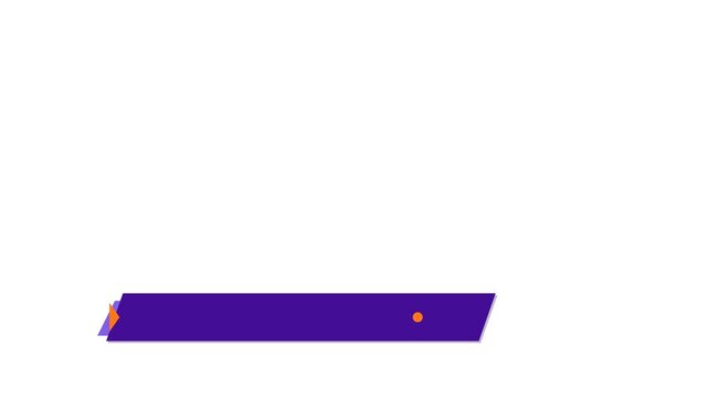 Modern Purple and Orange Lower Third Graphic with Attractive Color Contrast, Stylish Overlay Element Suitable for Creative and Informative