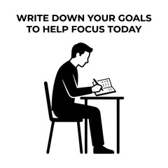 Fototapeta premium Silhouette of a Person Writing in a Notebook at a Desk 5.