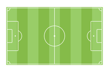 Green Soccer Field Game Layout Illustration © Sabavector