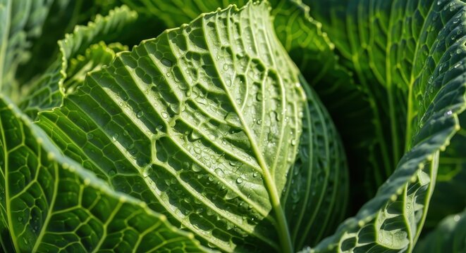 Close-up of fresh green lettuce leaves. Healthy vegetable for salads and cooking.