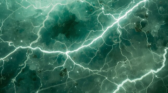 Mystical dark translucent jade stone texture with glowing white lightning and sparkle patterns, abstract background