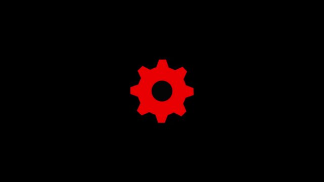 Update setting icon setup animation. setting icon with spinning gears icon animated. 4k Motion Graphic .