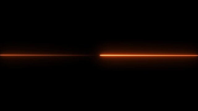 loop animation of glowing horizontal neon line. 4K Motion Graphic Animation .