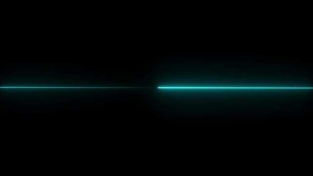 loop animation of glowing horizontal neon line. 4K Motion Graphic Animation .