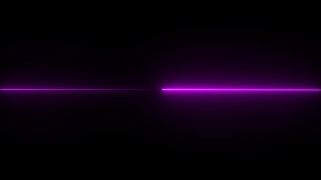 loop animation of glowing horizontal neon line. 4K Motion Graphic Animation .