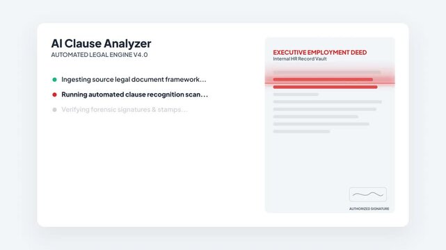 AI Clause Analyzer Access Privilege Denied Error Message Screen Animation for Legal Software System