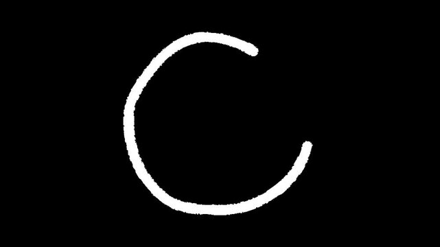 Animated hand drawn scribble circles and highlight shapes with alpha channel.