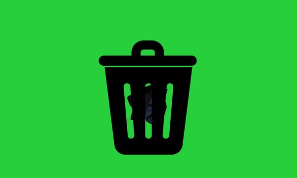 Animated trash can icon 