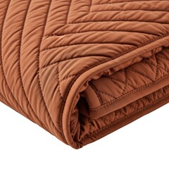 Obraz premium Brown Square Quilted Cushion Swatch for Furniture Decor