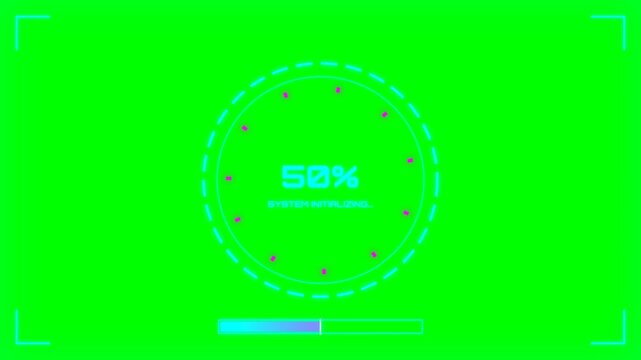 Cyber Loading Interface Futuristic Boot Screen System Startup 4K