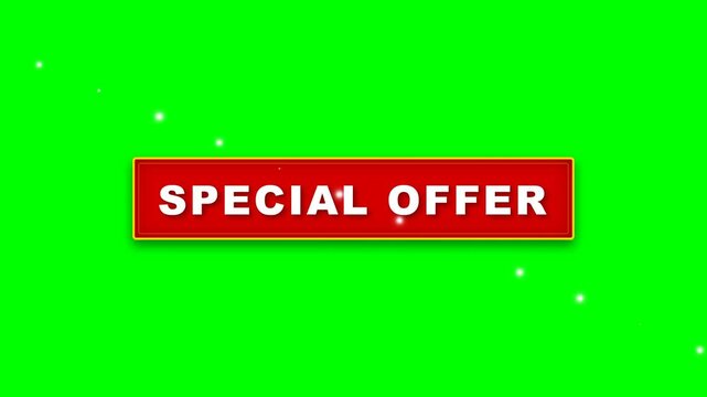 Special Offer Ribbon Banner Tag Premium Deal Promotional Strip 4K