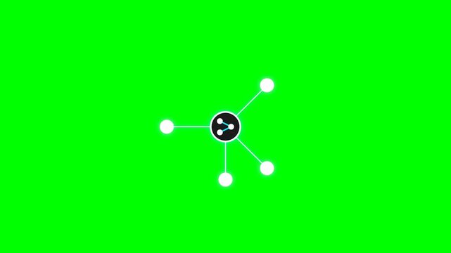 Share Button Popup Social Media Send Forward Distribute Animation 4K