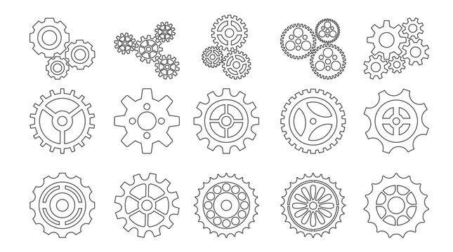 Gear Icon Art illustration Pack