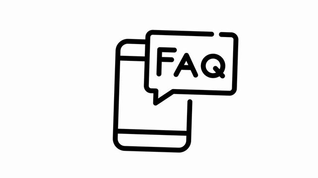 Mobile Smartphone Device Icon Featuring Frequently Asked Questions Chat Bubble Support Symbol Design
