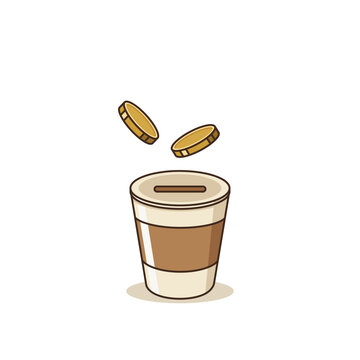 Coffee Cup Piggy Bank Savings