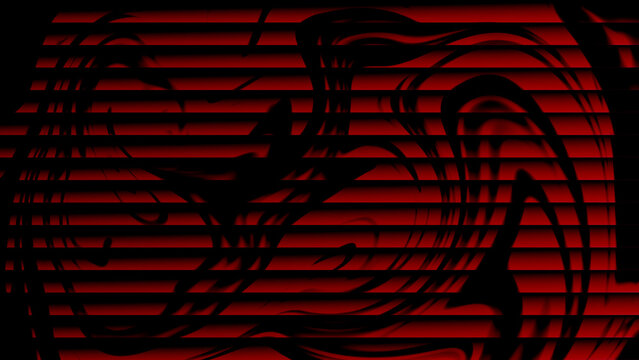Abstract red and black digital glitch effect with horizontal scan lines pattern