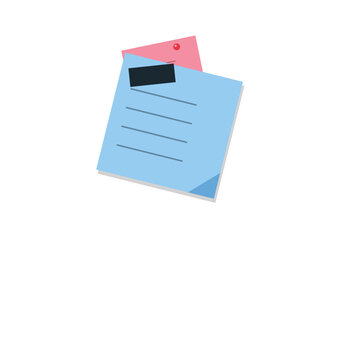 Hand made simple note taped up blank memo sheet idea