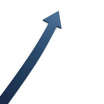 A downward trending arrow graph indicating a decline or loss on a white background, dip, downswing
