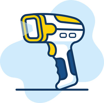 Handheld Barcode Scanner Icon for Warehouse and Inventory Management
