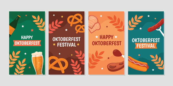 Happy Oktoberfest celebration with beer mug and pretzels