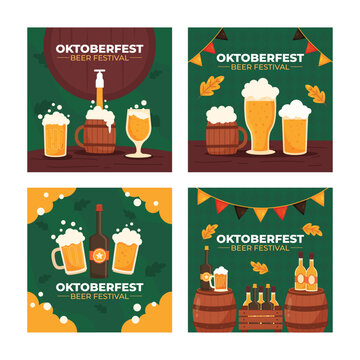 Oktoberfest beer festival celebration illustration