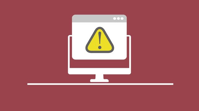 computer virus alert animated video