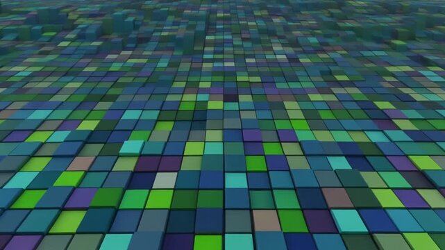 aerial mosaic transition of colorful patchwork farmland fields