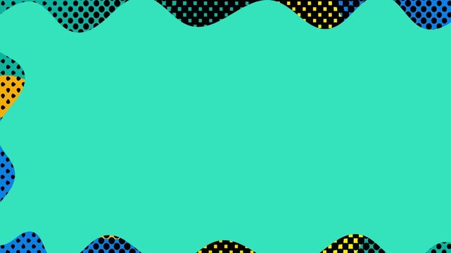 Pop Art Wavy Border Frame 4K