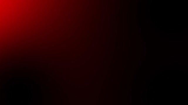 Intense red corner light leak flash loop animation on black background, bold ambient glowing flare effect backdrop for cinematic video transitions and creative overlay graphic designs.